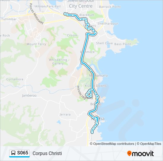 Mapa de S065 de autobús