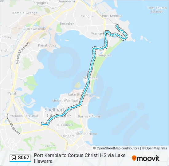 S067 Bus Line Map