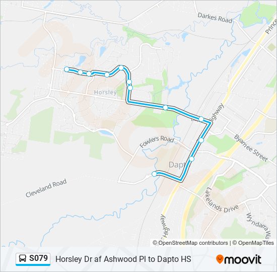 S079 bus Line Map