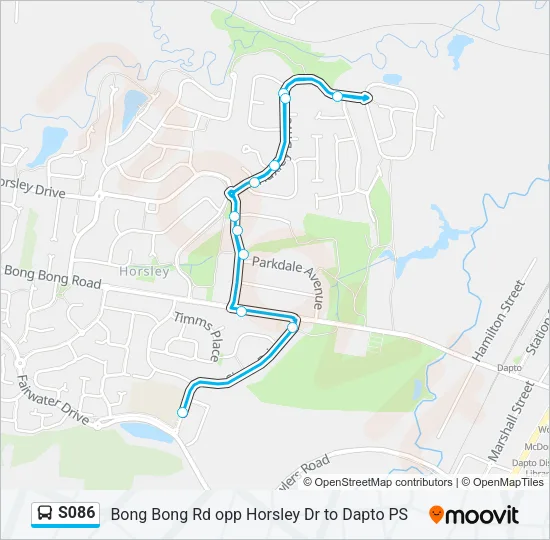 S086 Bus Line Map