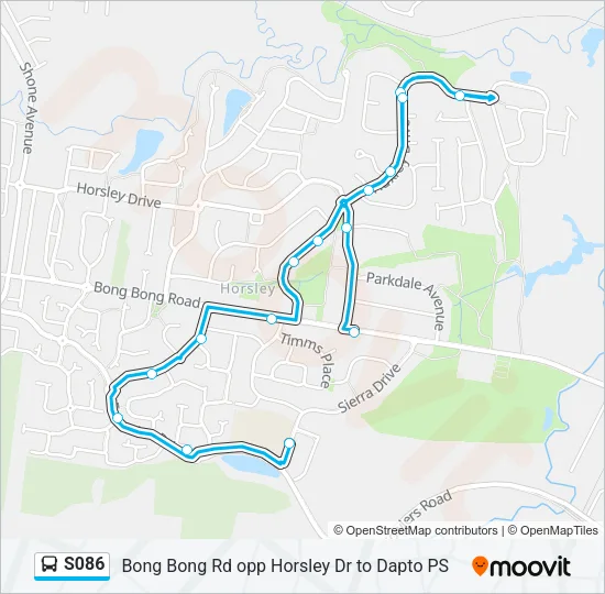 S086 Bus Line Map