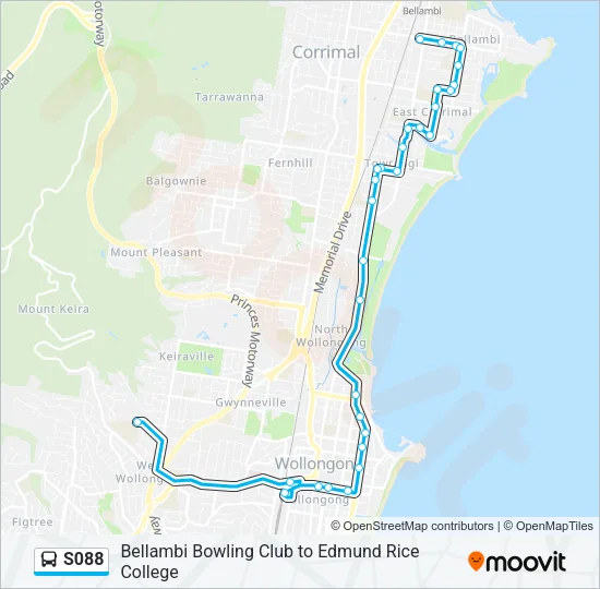 S088 Bus Line Map