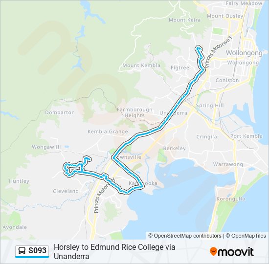 Mapa de S093 de autobús