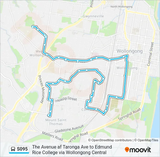S095 Bus Line Map