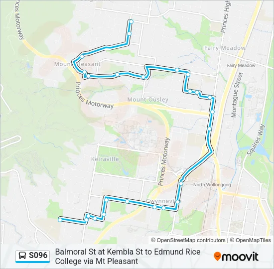 S096 Bus Line Map