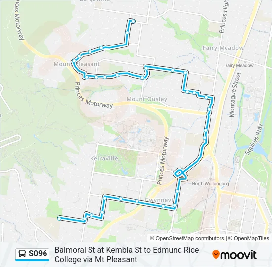S096 Bus Line Map