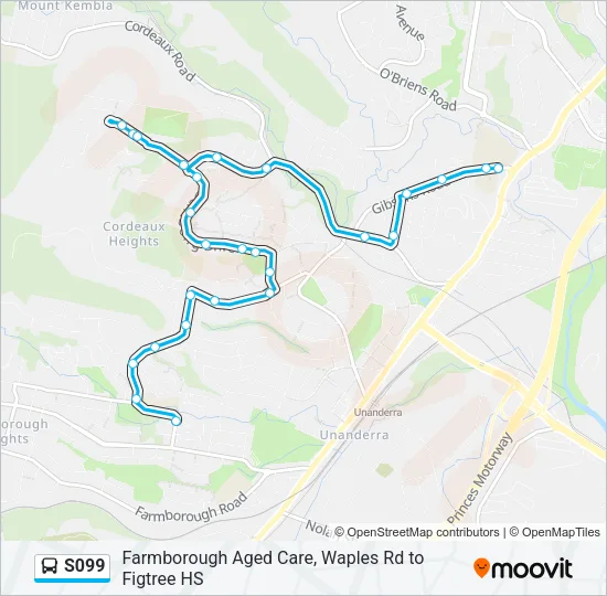 S099 Bus Line Map