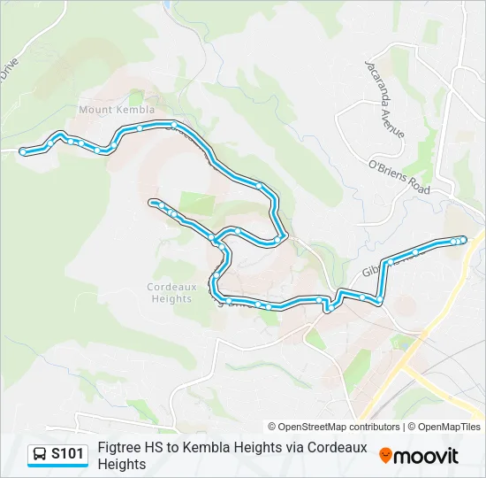 S101 Bus Line Map