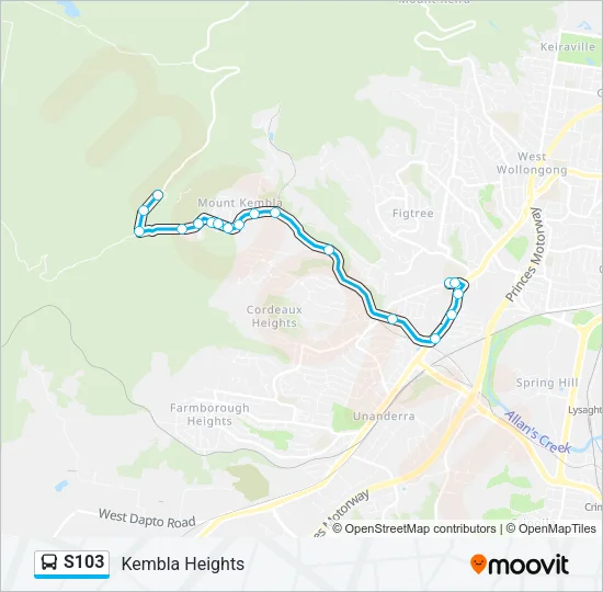 S103 Bus Line Map