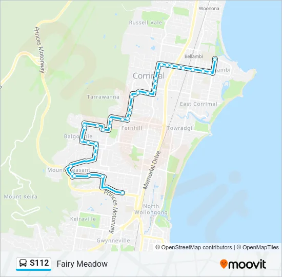S112 Bus Line Map