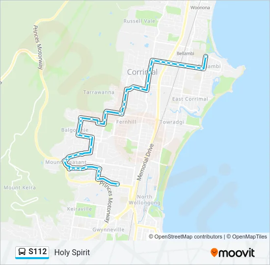 S112 Bus Line Map