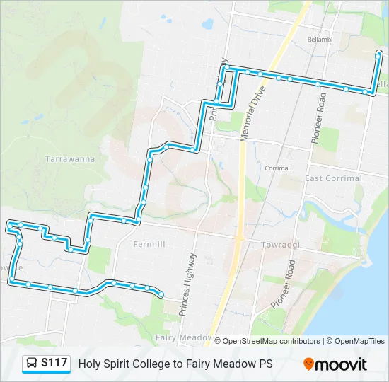 S117 Bus Line Map