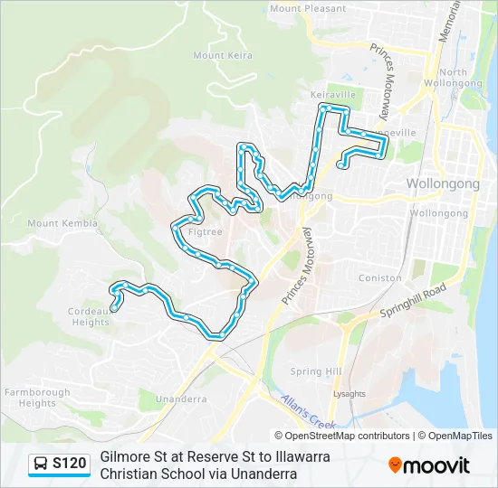 S120 Bus Line Map