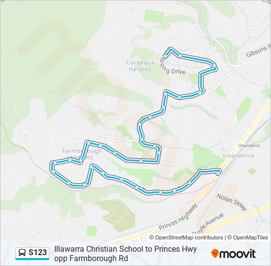 S123 bus Line Map