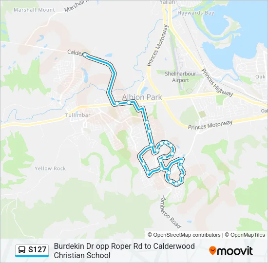 S127 Bus Line Map