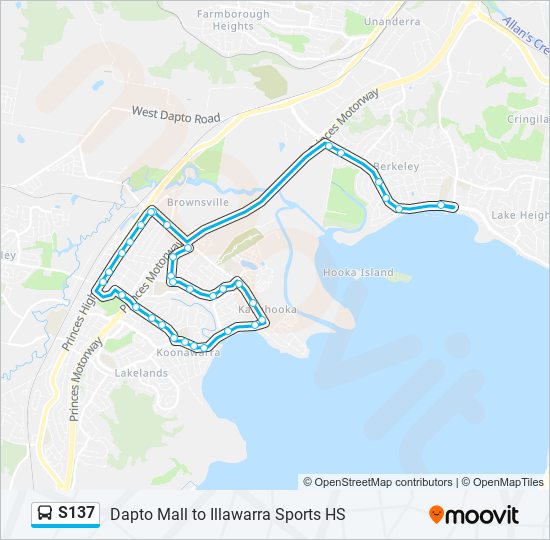 Mapa de S137 de autobús