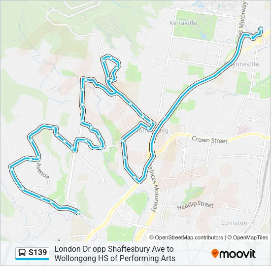 S139 Bus Line Map