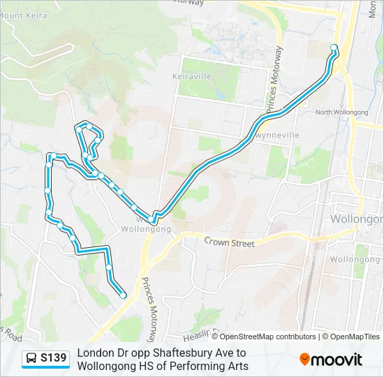 S139 Bus Line Map