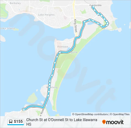 S155 Bus Line Map