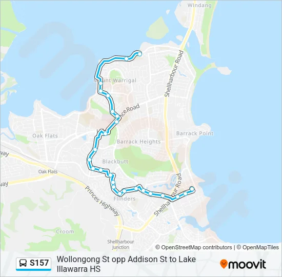 S157 Bus Line Map