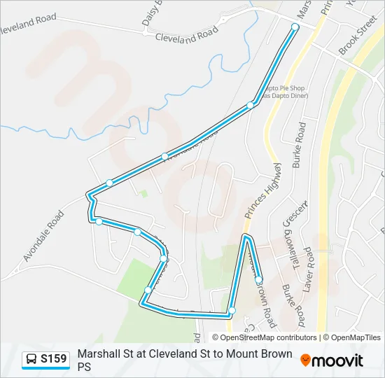 S159 Bus Line Map
