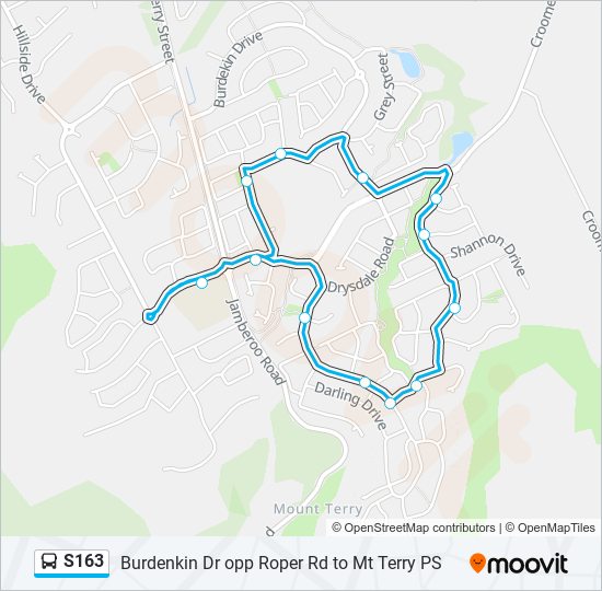 Mapa de S163 de autobús