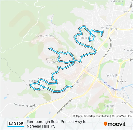 S169 Bus Line Map