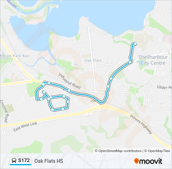 S172 bus Line Map