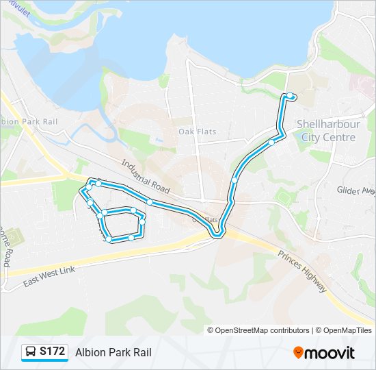 S172 bus Line Map