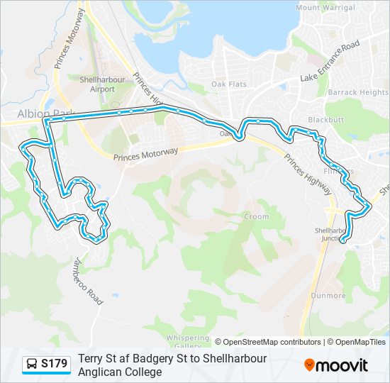 S179 bus Line Map