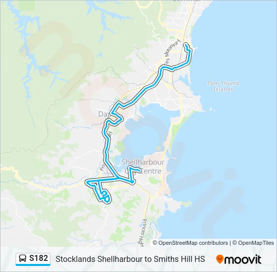 S182 Bus Line Map