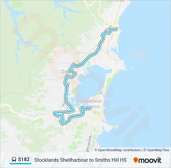 S182 Bus Line Map