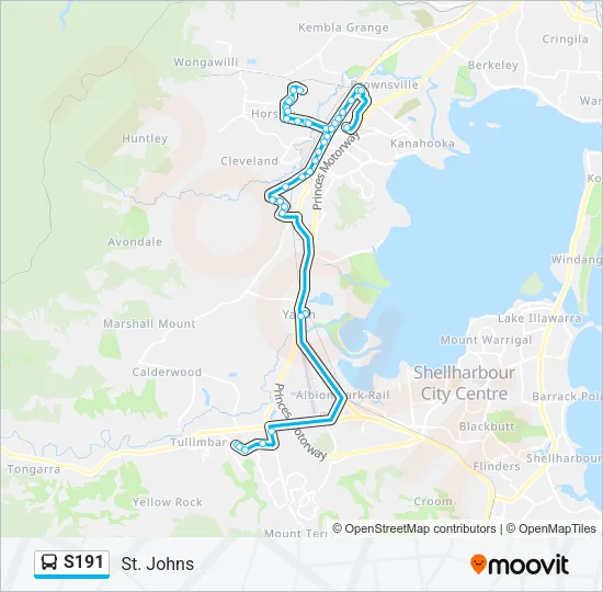 S191 Bus Line Map