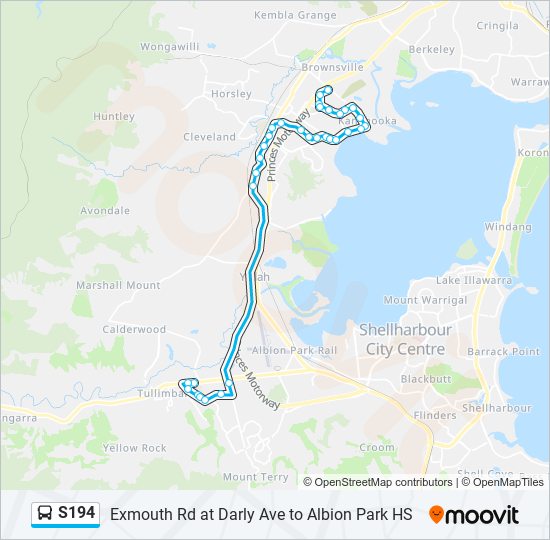 Mapa de S194 de autobús