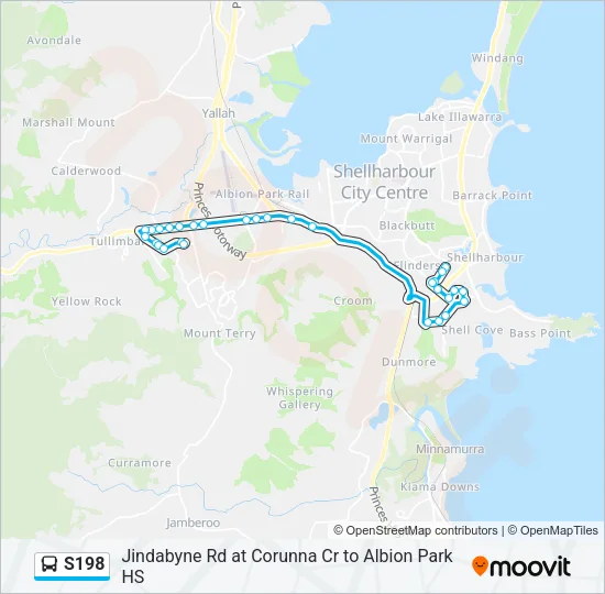 S198 Bus Line Map