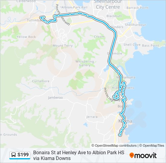 Mapa de S199 de autobús