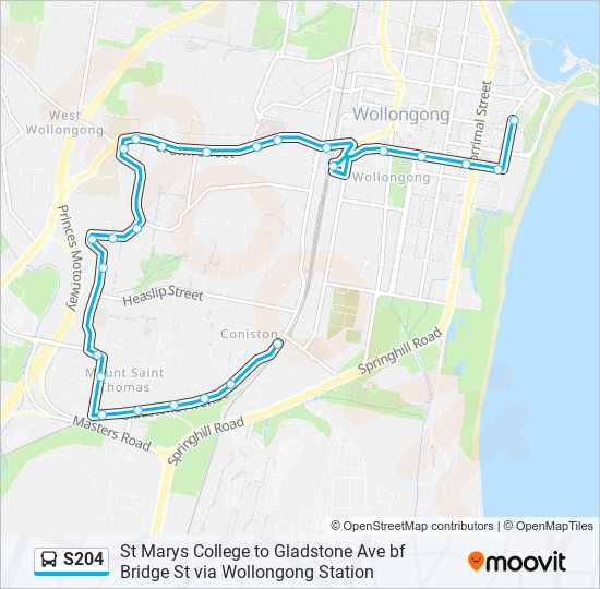 S204 bus Line Map