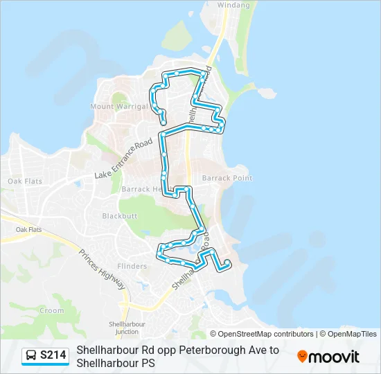 S214 Bus Line Map