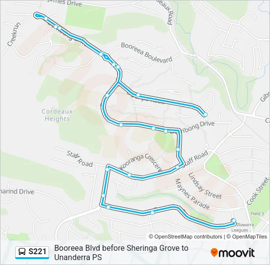 S221 Bus Line Map