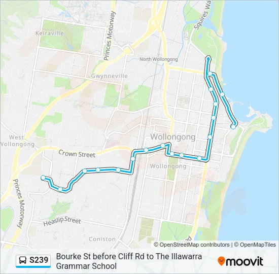 S239 Bus Line Map