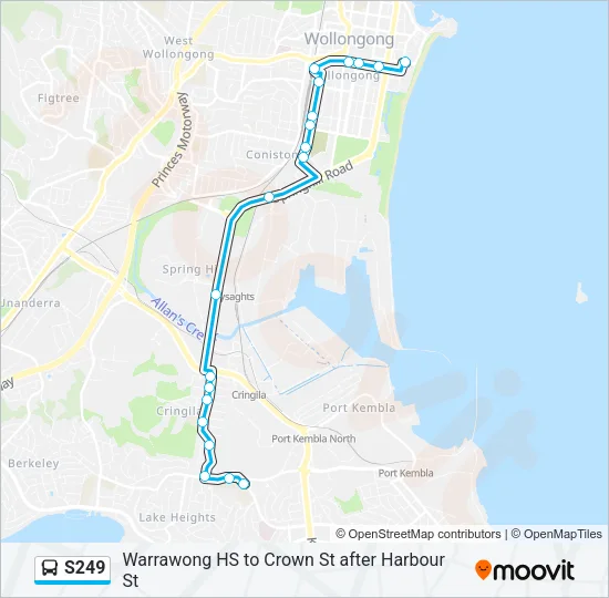 S249 Bus Line Map