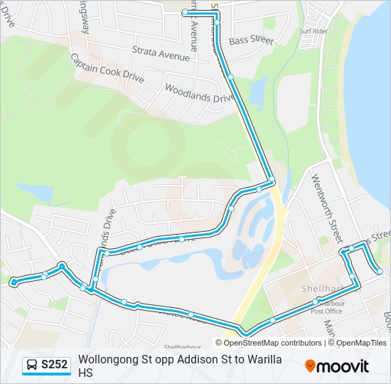 S252 bus Line Map