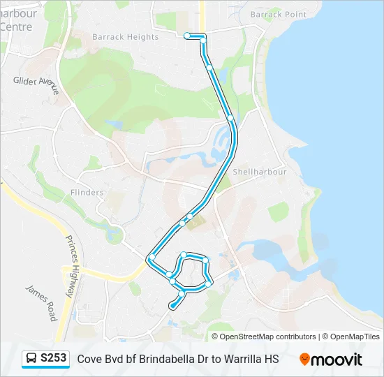 S253 Bus Line Map