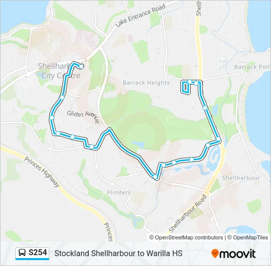 S254 Bus Line Map