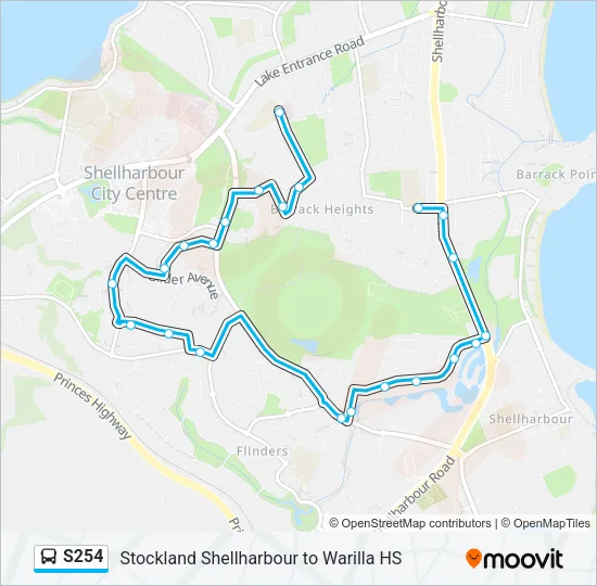 S254 Bus Line Map