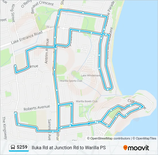 S259 Bus Line Map