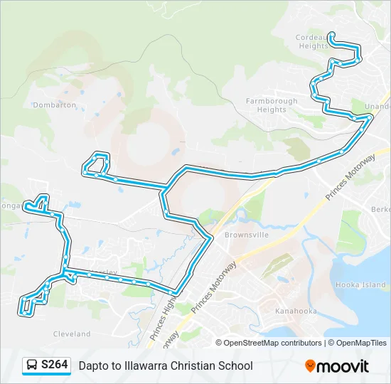 S264 Bus Line Map