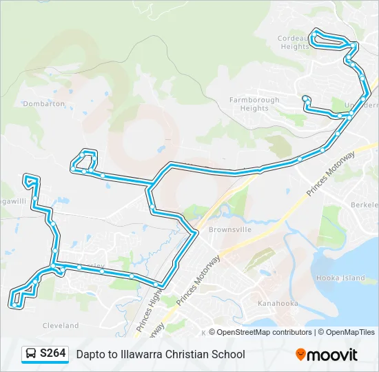 S264 Bus Line Map