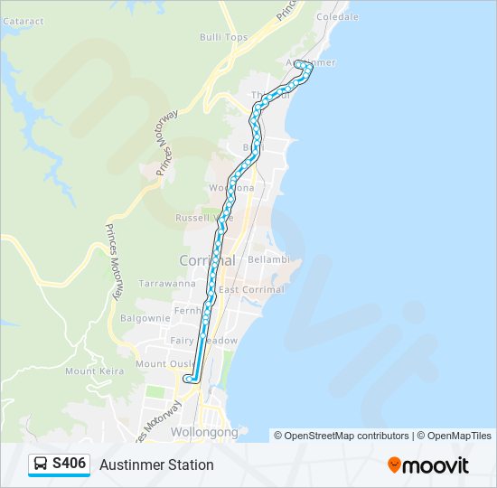 S406 bus Line Map