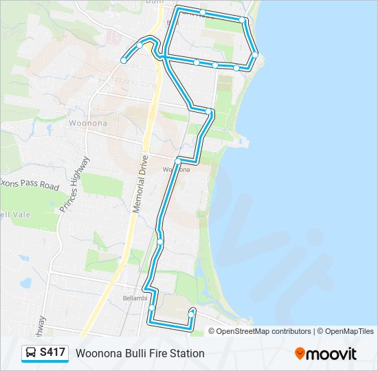 S417 bus Line Map